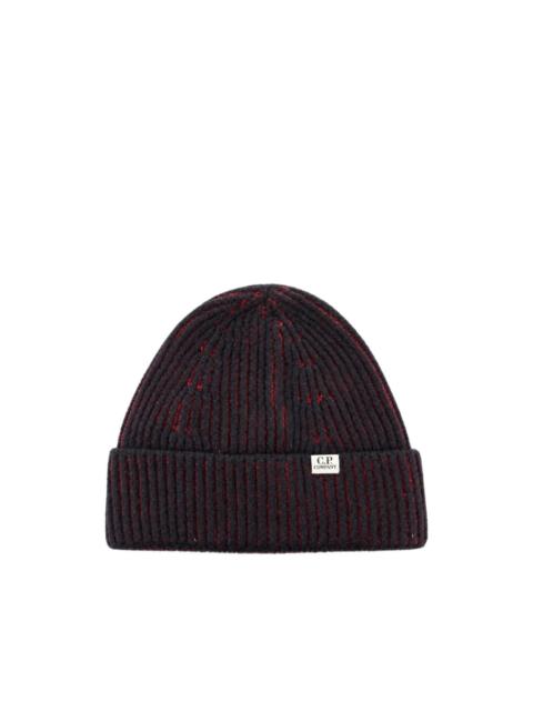 C.P. Company ribbed-knit turn-up beanie hat