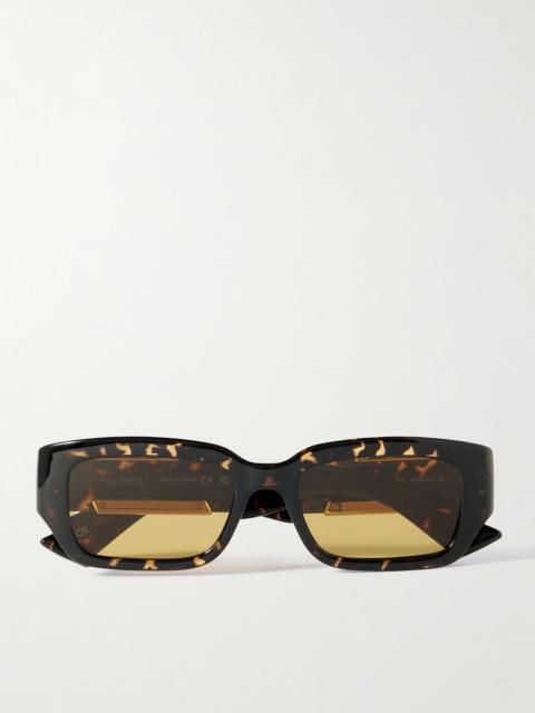 Bottega Veneta Dash Rectangular-Frame Tortoiseshell Acetate Sunglasses