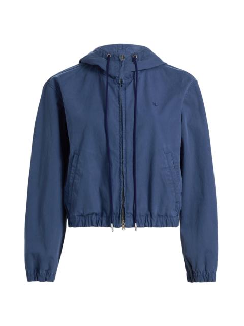 NILI LOTAN Women's Clyde Hooded Cotton Windbreaker - Faded Sapphire