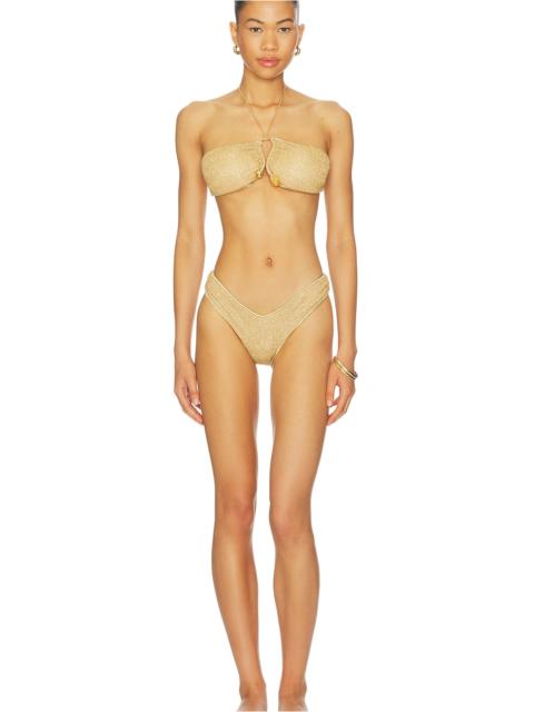 Oséree Lumiere Stones Bandeau Bikini Set