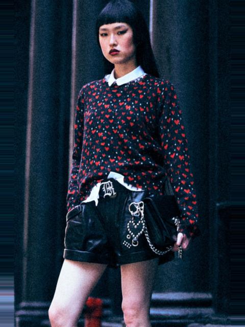 PRINTED RELAXED CREWNECK SWEATER