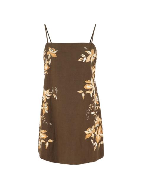 HEMANT & NANDITA Bota floral mini dress
