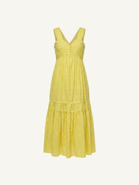 Cleobella IVETTE MIDI DRESS | GREEN SHEEN