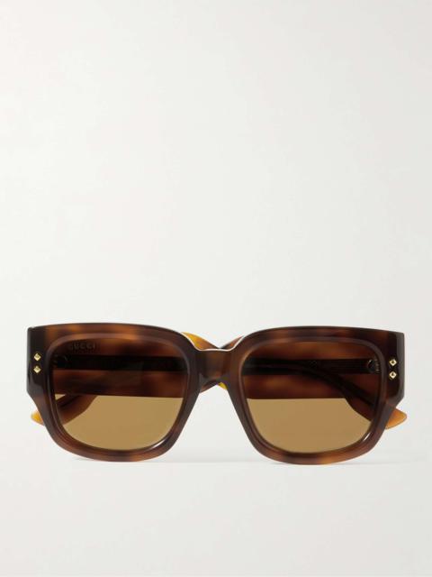 Square-Frame Tortoiseshell Acetate Sunglasses