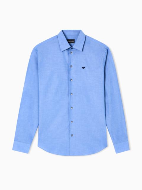 EMPORIO ARMANI COTTON CHAMBRAY SHIRT
