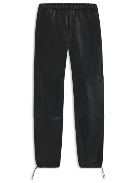 HUGO WIDE-LEG PARACHUTE TROUSERS IN FAUX LEATHER