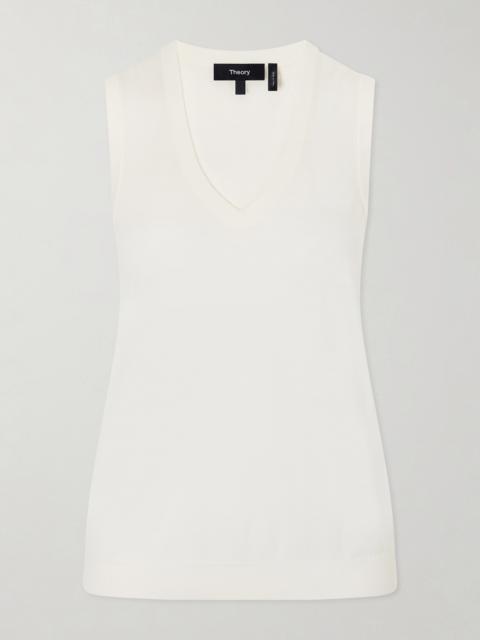 Theory Ribbed Wool Tank