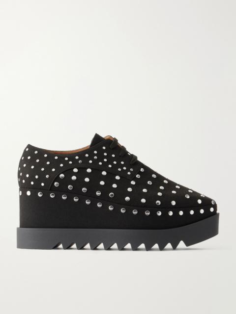 Stella McCartney Elyse studded textured vegan material platform brogues Black