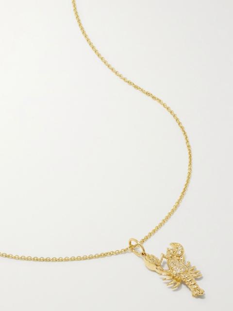 SYDNEY EVAN Lobster 14-karat gold diamond necklace Gold