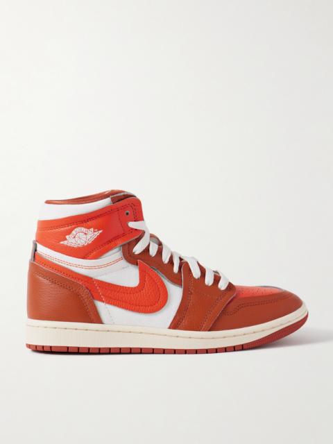 Jordan Air Jordan 1 High Leather And Twill Sneakers