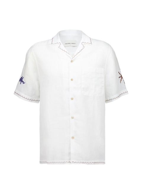 FRESCOBOL CARIOCA Alves embroidered linen shirt