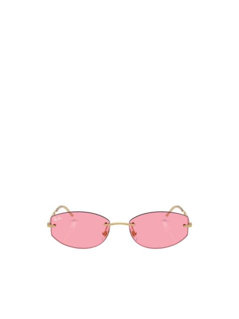 Ray-Ban rimless irregular-frame sunglasses