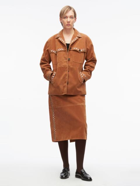 3.1 Phillip Lim Western Studded Faux Suede Skirt
