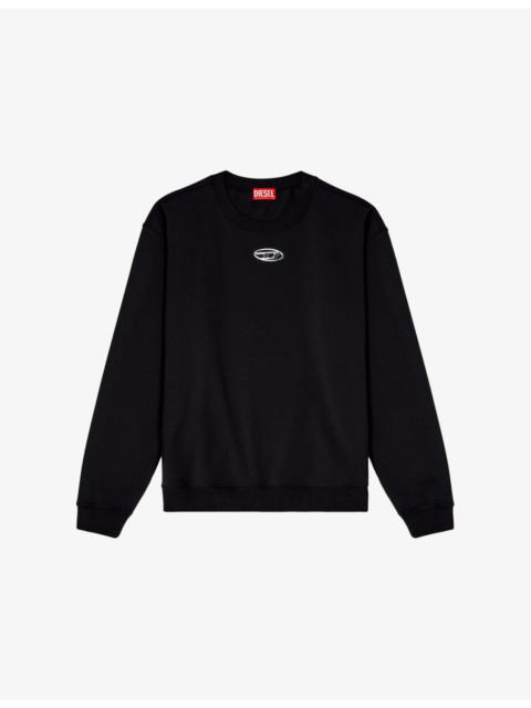 Diesel S-Norm-IOd Crewneck Cotton-Jersey Sweatshirt