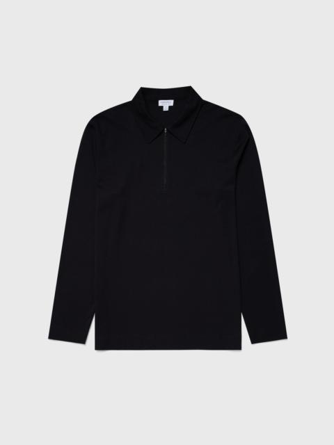 Half Zip Heavyweight Polo Shirt