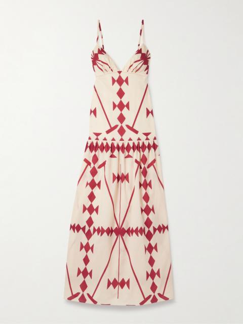 Johanna Ortiz Zea Palm Printed Cotton-poplin Maxi Dress