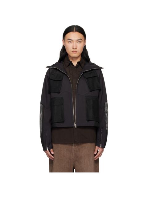 FFFPOSTALSERVICE Black Aire Multi Mesh Pocket Jacket
