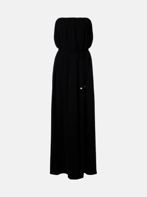 Max Mara Elegante Sax crêpe strapless gown