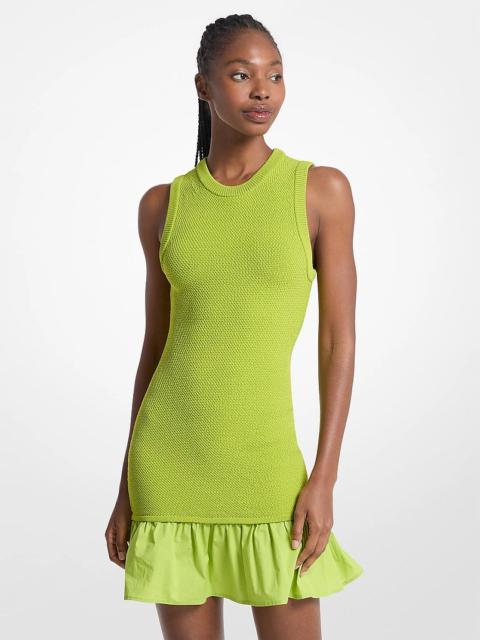 MICHAEL KORS Ruffled Woven Mini Dress