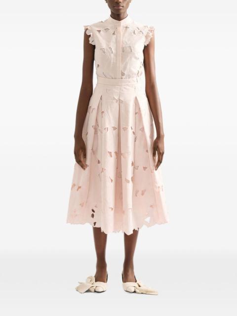 Erdem floral cutwork sleeveless shirt