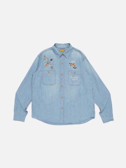 Human Made EMBROIDERED CHAMBRAY SHIRT