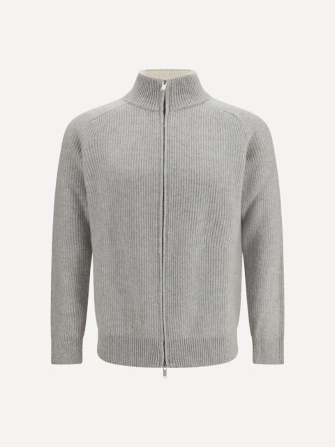 LARDINI Wool and cashmere zip Sweater
