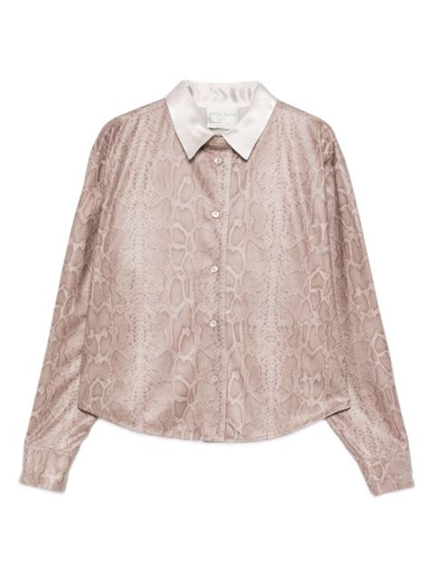 forte_forte snakeskin-print long-sleeve shirt