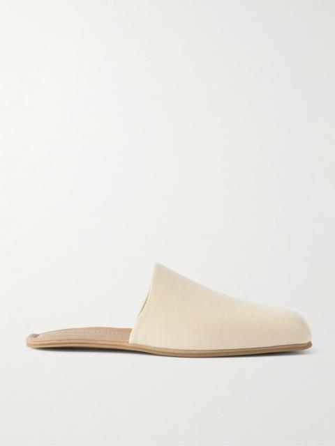 Our Legacy + Emporio Armani Cigarr Leather Slippers Cream