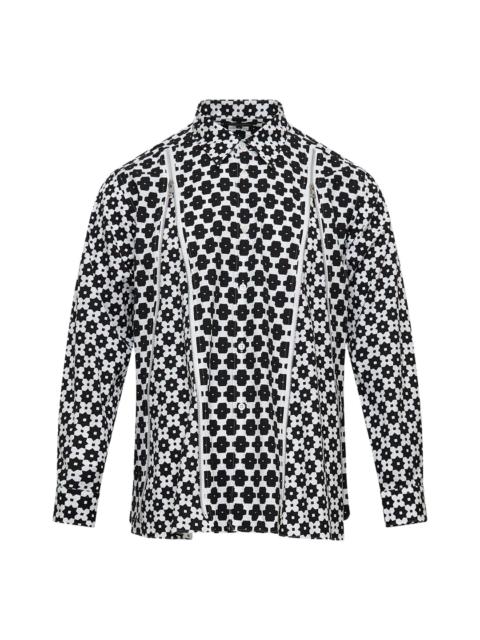 Comme des Garçons Homme Plus Bold Printed Pattern Long Sleeve Button Shirt