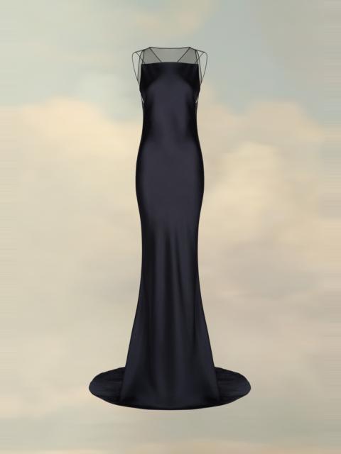 関税・送料込 MAISON MARGIELA LONG SATIN MERMAID ドレス Satin gown in blue - Maison Margiela | Mytheresa