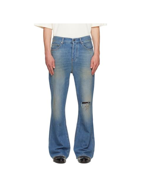 AMIRI Blue Slash Bootcut Jeans