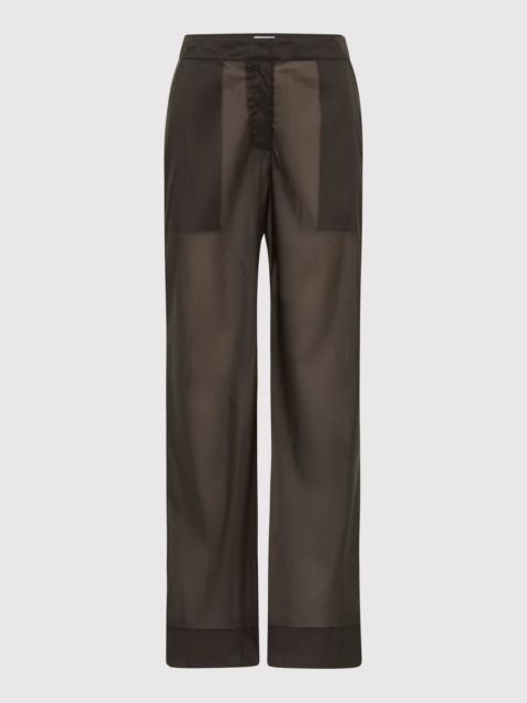 ST. AGNI Tailored Transparent Pants - Black Olive