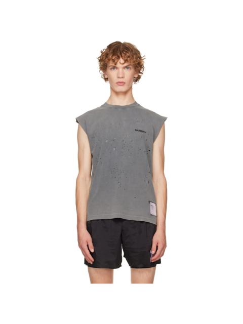 SATISFY Gray MothTech Muscle Tank Top