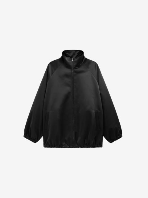 The Frankie Shop Baxter Satin Track Jacket - Black