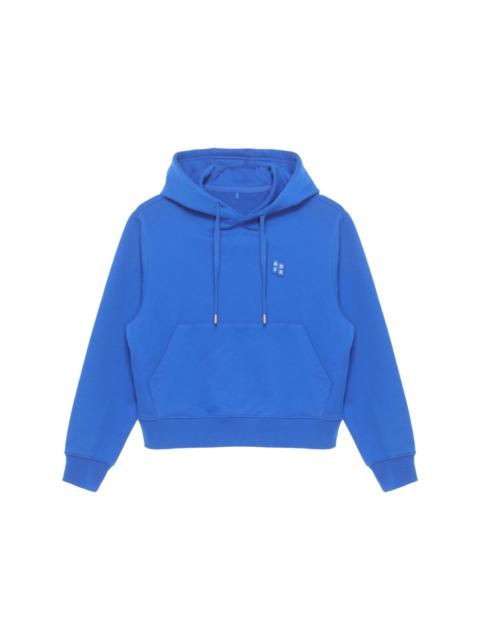 logo-patch cropped cotton hoodie