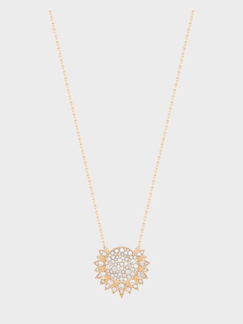 Sunlight 18k Rose Gold Diamond Pendant Necklace