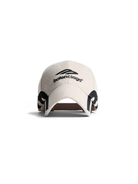 BALENCIAGA 3b Sports Icon Cap in Light Beige