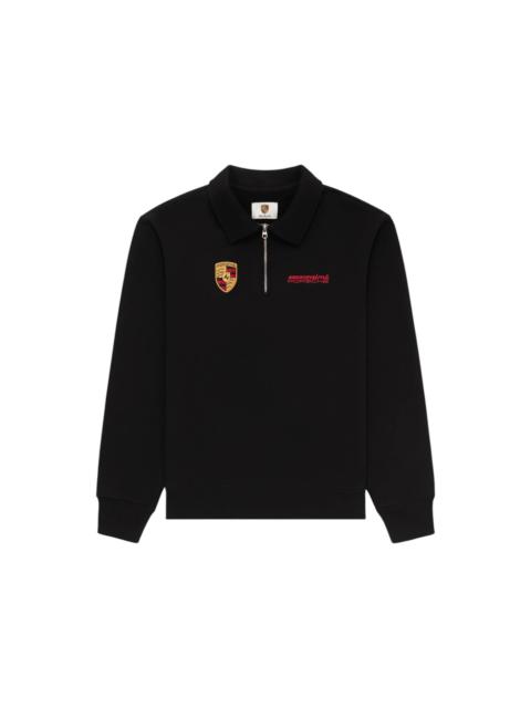 AIMÉ LEON DORE Aime Leon Dore x Porsche 993 Turbo Mechanic Quarter Zip Pullover Jet Black