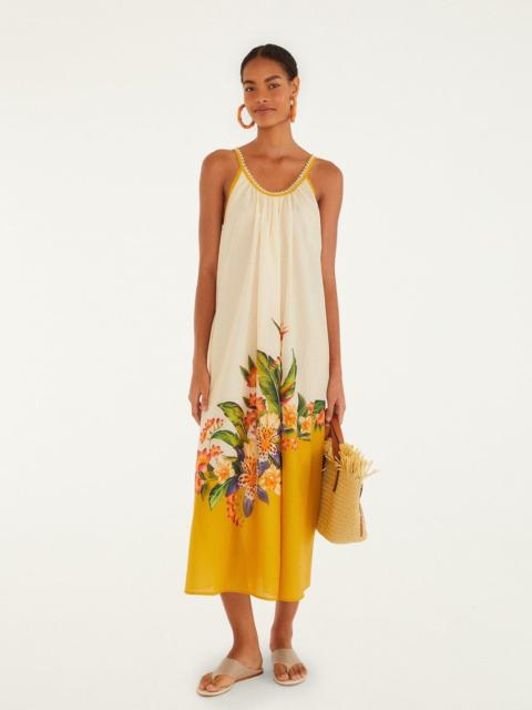 FARM RIO Light Blush Hilo Stripes Maxi Dress