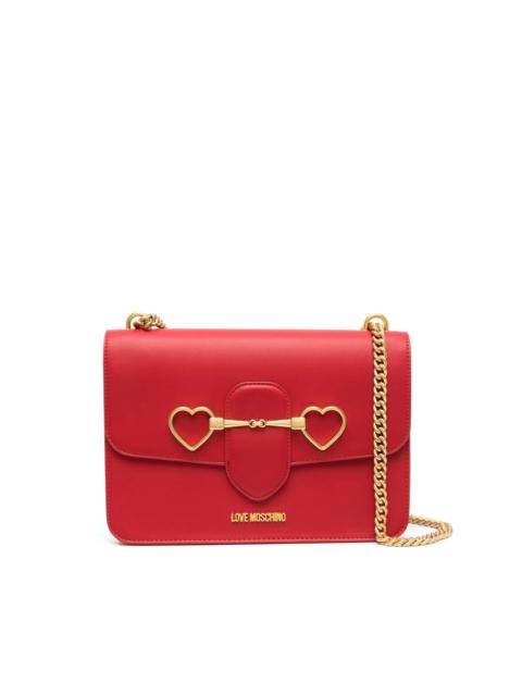 Moschino heart logo-plaque crossbody-bag