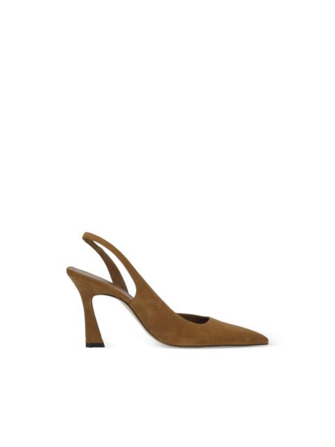 Stuart Weitzman Vinnie slingback suede pumps