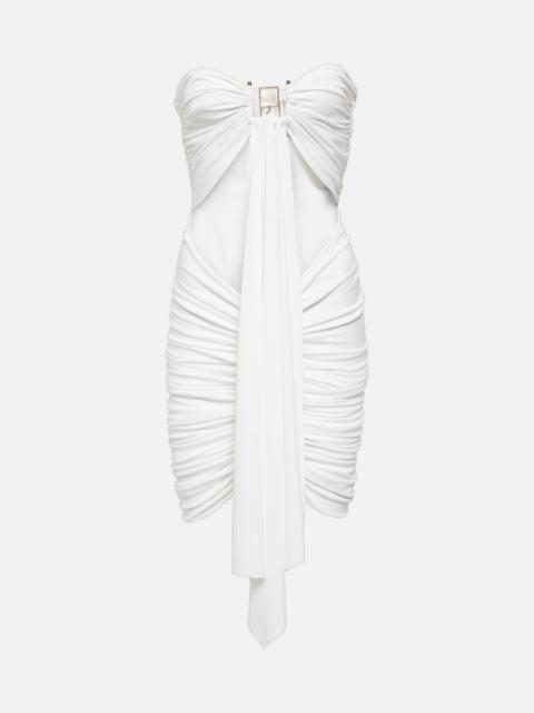 CHRISTOPHER ESBER Ring-detail ruched cutout minidress