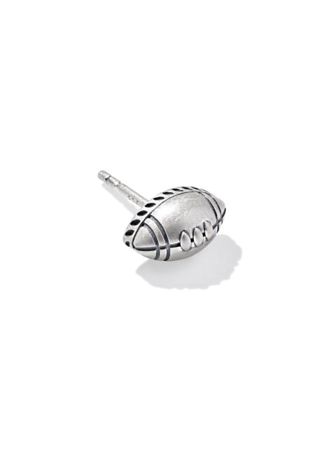 KENDRA SCOTT Football Oxidized Sterling Silver Single Stud Earring