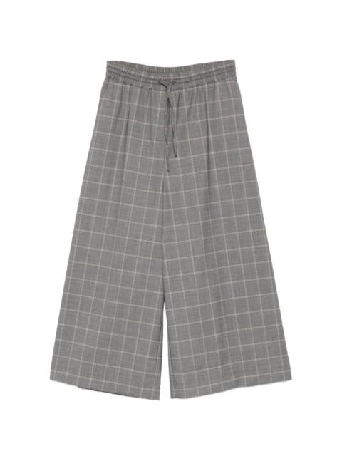 WEEKEND Max Mara drawstring check-pattern trousers