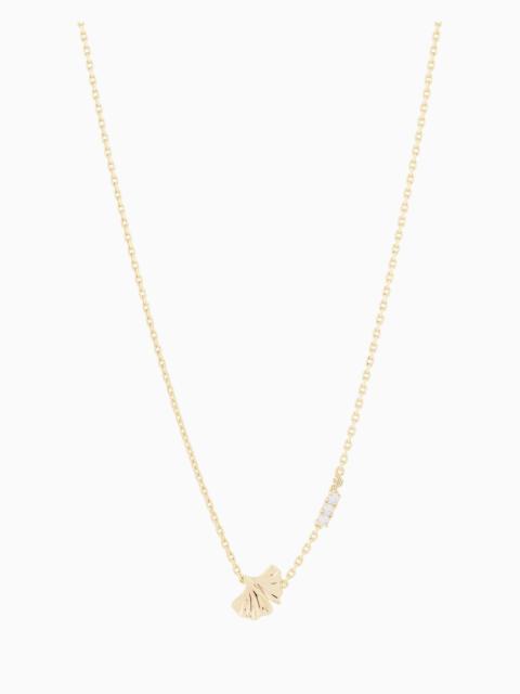 EMPORIO ARMANI GOLD-TONE BRASS ID NECKLACE