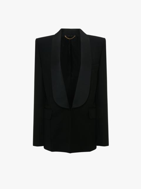 Victoria Beckham Shawl Collar Tuxedo Jacket In Black