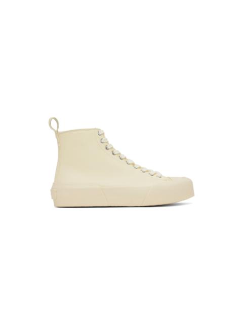 Jil Sander Off-White High-Top Sneakers