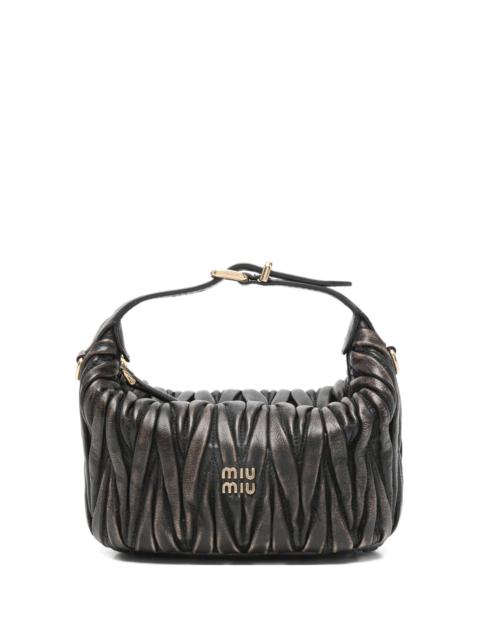 Miu Miu Mini Matelassé Logo-detail Shoulder Bag