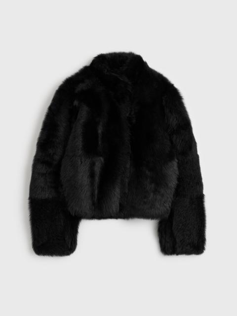 TOTEME Silky shearling jacket black