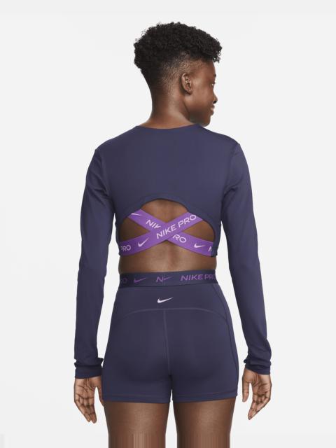 Women's Nike Pro Dri-FIT Cropped Long-Sleeve Top